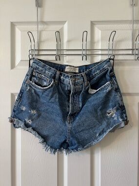 Free People We the Free Denim Cutoff High-Waist Women's Shorts
